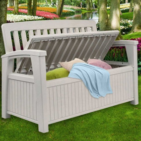 Garden Storage Bench - H90xW124xD66cm