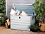 Garden Storage Box 100 x 62 cm Light Grey CEBROSA
