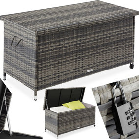 Garden storage box Kiruna - Outdoor furniture cushion storage 120x55x61.5cm, 270l - grey