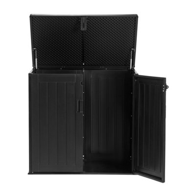 Garden Storage Cabinet 775L Black 115cm Outdoor Tool & Equipment Box Locker