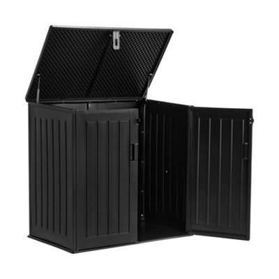 Garden Storage Cabinet 775L Black 115cm Outdoor Tool & Equipment Box Locker