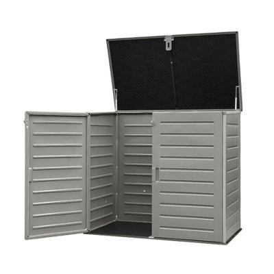 Garden Storage Cabinet Large 1170L Grey 140cm Outdoor Tool & Equipment ...