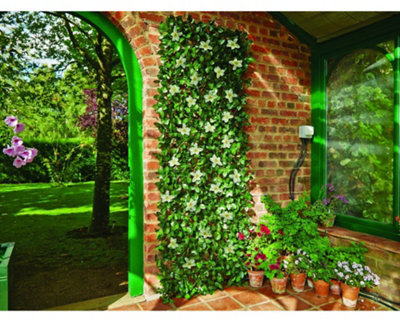 Garden Store Direct 0.9m x 1.8m White Clematis Large DIY at B&Q