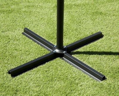Garden Store Direct 2.7m Garden Parasol Sun Shade Hanging Umbrella Cantilever with Easy Up Function - Grey - 3