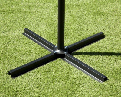 Garden Store Direct 2.7m Garden Parasol Sun Shade Hanging Umbrella Cantilever with Easy Up Function - Grey
