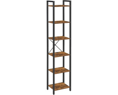 Garden Store Direct 6 Tier Rustic Brown Bookcase