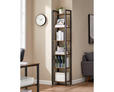 Garden Store Direct 6 Tier Rustic Brown Bookcase - 3