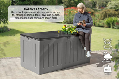 Garden Store Direct 830L/220 Gallon MASSIVE Capacity Outdoor Garden Storage Box - 5