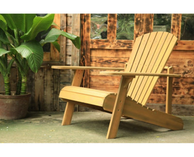 Garden Store Direct Acacia Adirondack Garden Chair, Oiled Finish