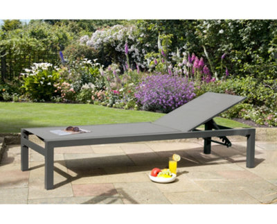 Grey sun loungers online b&q