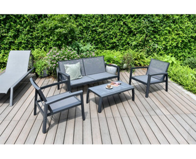 Garden Store Direct Anzio Aluminium 4 Piece Lounge Set