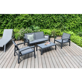 Garden Store Direct Anzio Aluminium 4 Piece Lounge Set