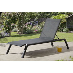 Grey sun loungers deals b&q