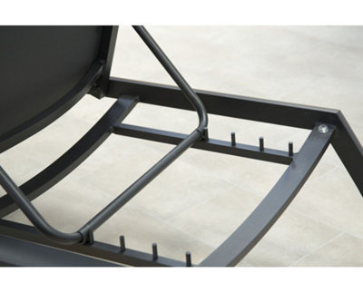 Garden Store Direct Anzio Aluminium Sun Lounger in Anthracite Grey - 3