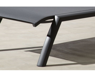 Garden Store Direct Anzio Aluminium Sun Lounger in Anthracite Grey - 6
