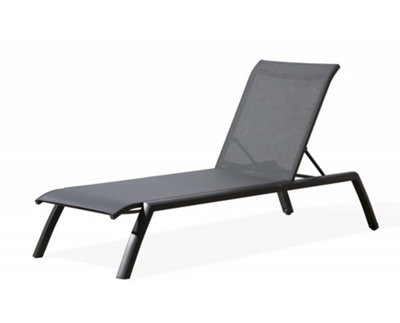 Garden Store Direct Anzio Aluminium Sun Lounger in Anthracite Grey - 8