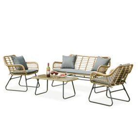 Garden Store Direct Bamboo Effect Rattan Garden Furniture - Brown