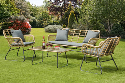 Bamboo wicker deals outdoor furniture