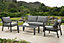 Garden Store Direct Calais Aluminium 4 Seat Lounge Sofa Set with Coffee Table