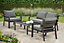 Garden Store Direct Calais Aluminium 4 Seat Lounge Sofa Set with Coffee Table