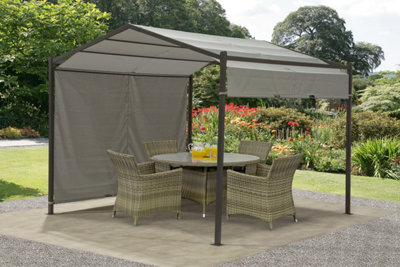 Garden Store Direct Cannes 3m x 3m Steel Gazebo with Moveable Canopy