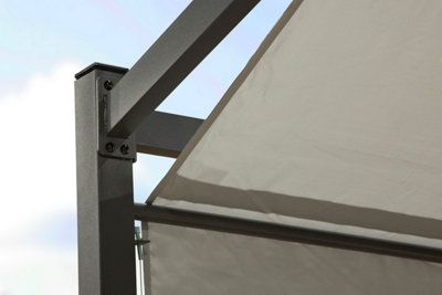 Garden Store Direct Cannes 3m x 3m Steel Gazebo with Moveable Canopy - 5