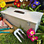 Garden Store Direct Cathedral Tool Box - Silver