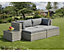 Garden Store Direct Enzo Rattan Lounge 5 Piece Set Mixed Grey with Grey Cushions