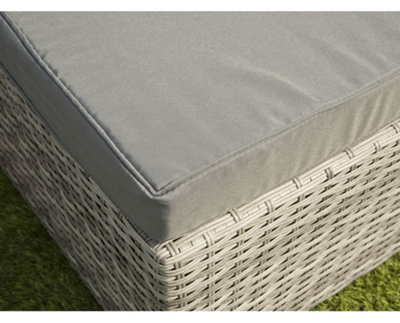 Garden Store Direct Enzo Rattan Lounge 5 Piece Set Mixed Grey with Grey Cushions - 4