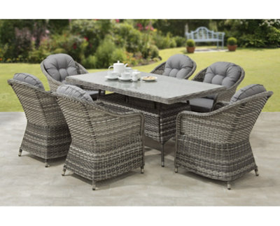 Garden Store Direct Florida 6 Seat Rectangular Rattan Garden