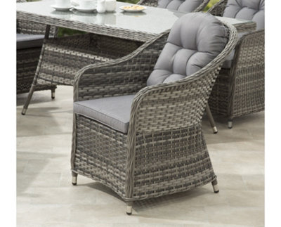 Garden Store Direct Florida 6 Seat Rectangular Rattan Garden Dining Set with Aluminium Frame - 8
