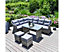 Garden Store Direct Florida L Shape Corner Sofa Rattan Garden Furniture Set with Aluminium Frame