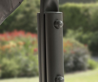 Garden Store Direct Heavy Duty Sophia 3 Seat Charcoal Grey Canopy Swing Chair - 9