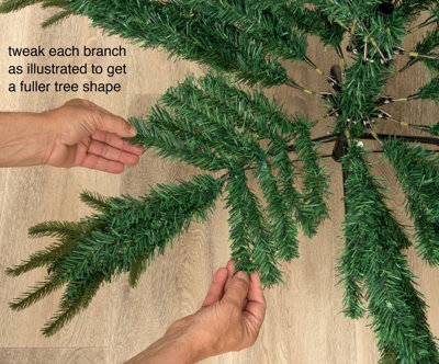 Garden Store Direct Lapland Fir Green Artificial Christmas Tree 5ft - 5