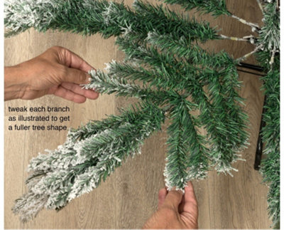 Garden Store Direct Lapland Fir Snow Flocked Artificial Christmas Tree 8ft - 4