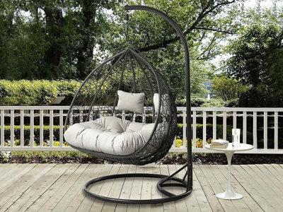 Patio Rattan Hanging Chair Warehouse Pod Hanging Outdoor Patio