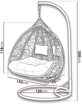 Garden Store Direct Lovely Double Cocoon Egg Chair - 6