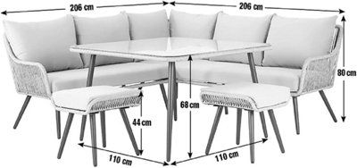 Garden Store Direct Malta Corner Dining Set - 9