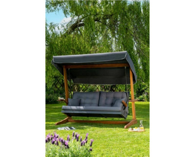 Gardman somerset 3 seater swinging hammock outlet bed heavy duty garden bench patio