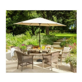 Garden Store Direct Palermo 6 Seat Dining Set with Parasol