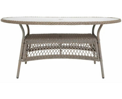 Garden Store Direct Palermo 6 Seat Dining Set with Parasol - 6