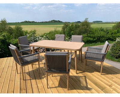 Garden Store Direct Pascal 6 Seat Rectangular Garden Dining Set