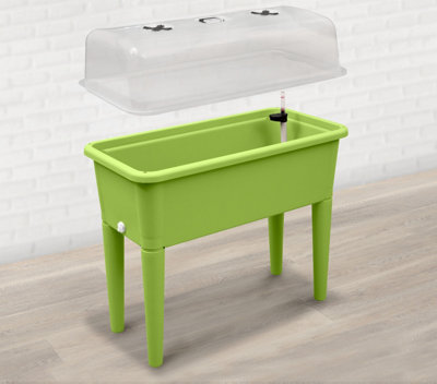 Garden Store Direct Raised Bed Grow Table XXL with Grow Lid & Self Watering System Lime Green - 4