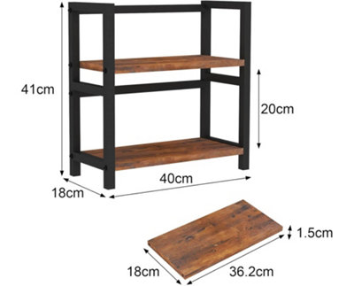 Garden Store Direct Rustic 2 Tier Kitchen Cupboard Organiser