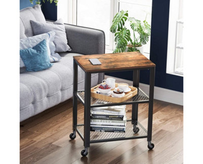 Garden Store Direct Rustic Brown 3 Tier Kitchen Utility Cart - 6
