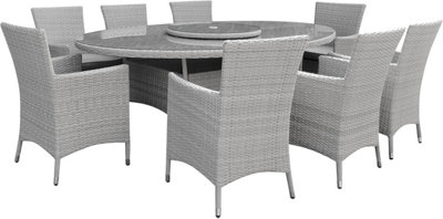 Garden Store Direct Sarasota 8 Seat Oval Dining Set in Natural