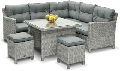 Garden Store Direct Sarasota Mini Modular Corner Dining Set Grey