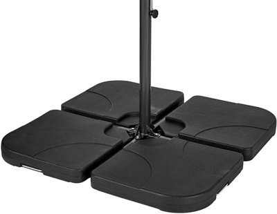 Garden Store Direct  Set of 4 Outdoor Umbrella Cantilever Parasol Bases - Sand/Water Filled Weights - 60kg Total Weight