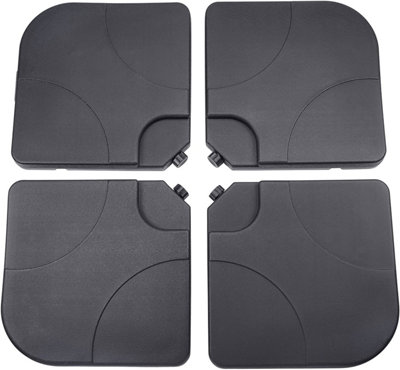 Garden Store Direct  Set of 4 Outdoor Umbrella Cantilever Parasol Bases - Sand/Water Filled Weights - 60kg Total Weight - 5
