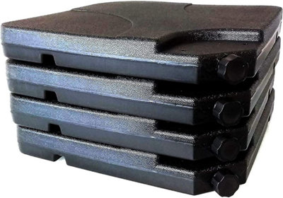 Garden Store Direct  Set of 4 Outdoor Umbrella Cantilever Parasol Bases - Sand/Water Filled Weights - 60kg Total Weight - 7